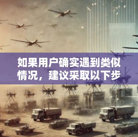 如果用户确实遇到类似情况，建议采取以下步骤