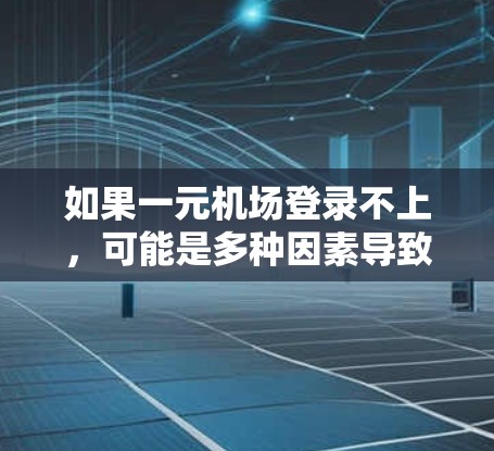 如果一元机场登录不上,可能是多种因素导致的。建议按照以下步骤排查 如果一元机场登录不上,可能是多种因素导致的。建议按照以下步骤排查