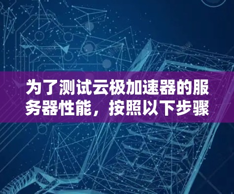 为了测试云极加速器的服务器性能,按照以下步骤操作