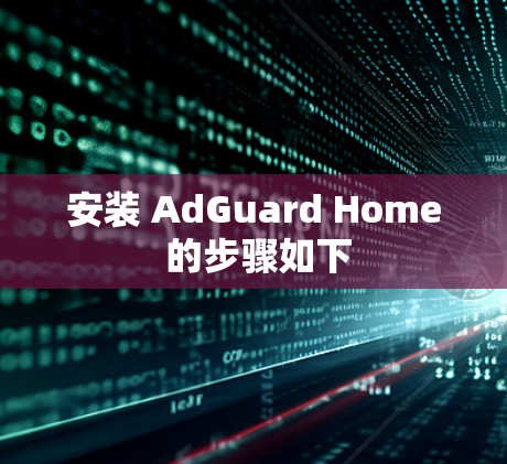 安装 AdGuard Home 的步骤如下
